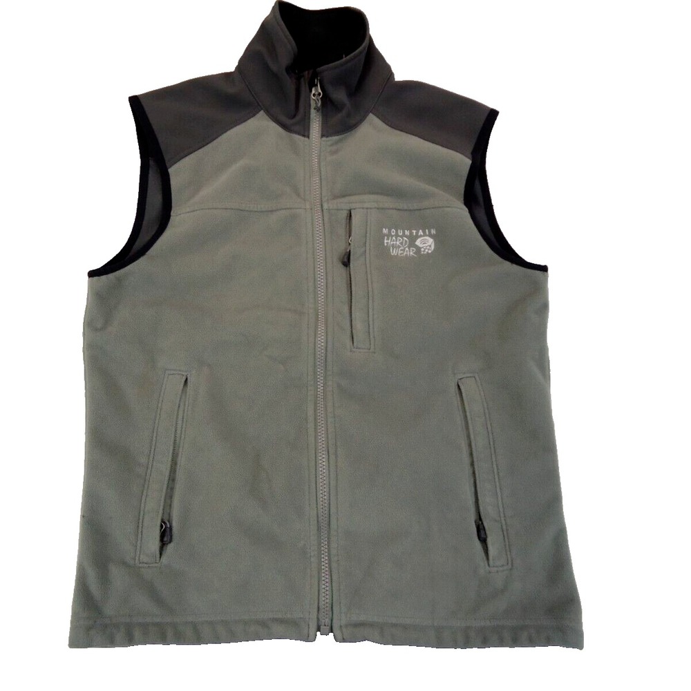Mountain Hardwear Airshield Tech Fleece Vest Gray Black Full-Zip Men's Small‎
